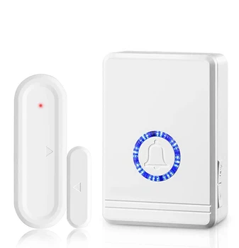 

Door Open Sensor Chime, Door Entry Chime with Adjustable Volume, 600Ft Long Range, LED Flash, 48 Chimes, Nightlight Function, Wi