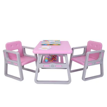 

Kids Table and Chairs Set - Toddler Activity Chair Best for Toddlers Lego, Reading, Train, Art Play-Room 2 Children Seats