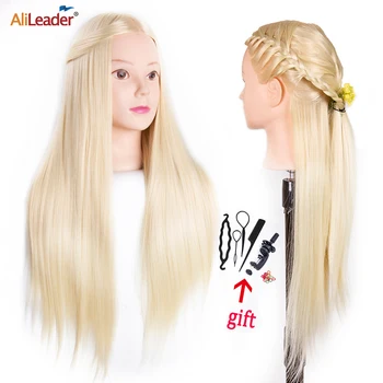

Alileader 65CM Long Hair Training Head For Hairstyler Professional Mannequin Head Hairdressing Model Head For Practice Hairstyle