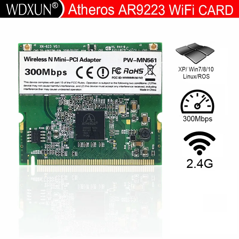 

Atheros AR9223 мини PCI сетевая Wi-Fi плата, беспроводная WLAN карта ноутбука 802,11 a b g n
