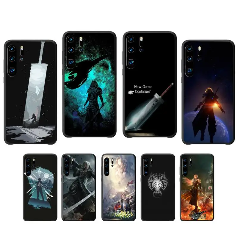 Final Fantasy VII мягкий из термопластика черный чехол для Huawei P9 lite 2016 2017 P 10 P20 PRO P30 P40 smart