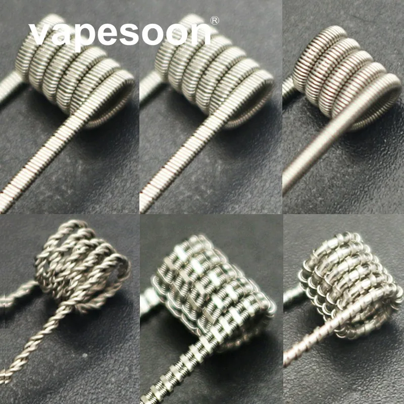 

10pcs Alien Clapton Coil 0.25- 0.7ohm Hive Tiger Staggered Juggernaut Heating Wire Vape Resistance Premade Coil Prebuilt Coil