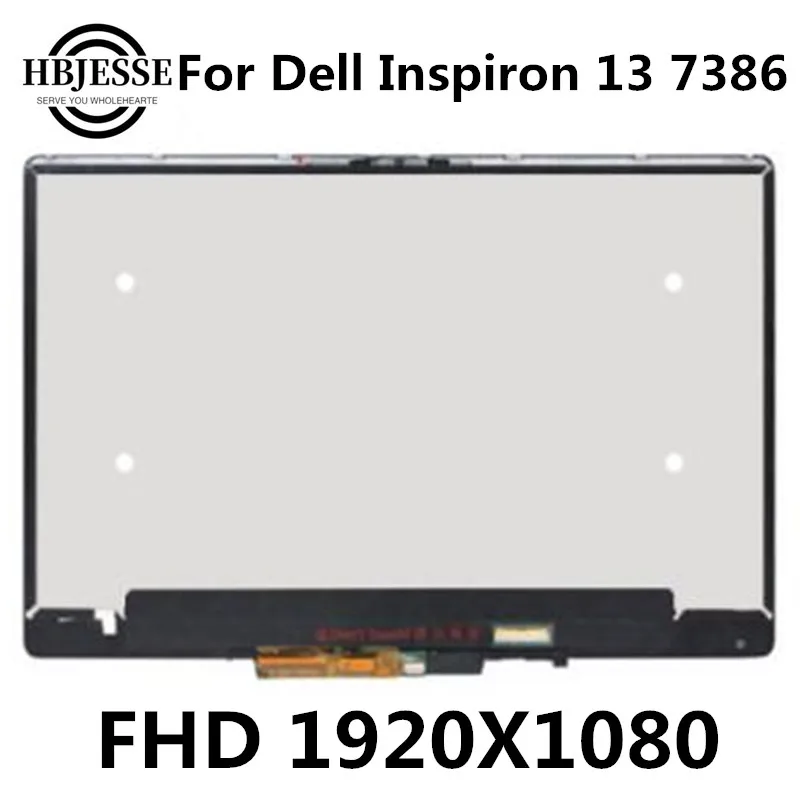 

ЖК-дисплей FHD IPS, Светодиодная панель, сенсорный экран, дигитайзер, стекло в сборе с рамкой для Dell Inspiron 13 7386 P91G P91G001