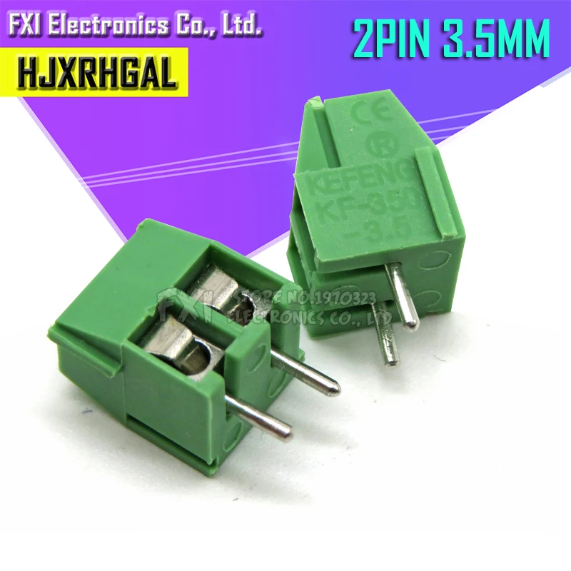 KF350-2P 20 шт. KF301 KF128 KF350 2P 3P 5 мм/3,5 мм/2PIN 3PIN клеммный винт клеммный соединитель - Цвет: KF350-2P