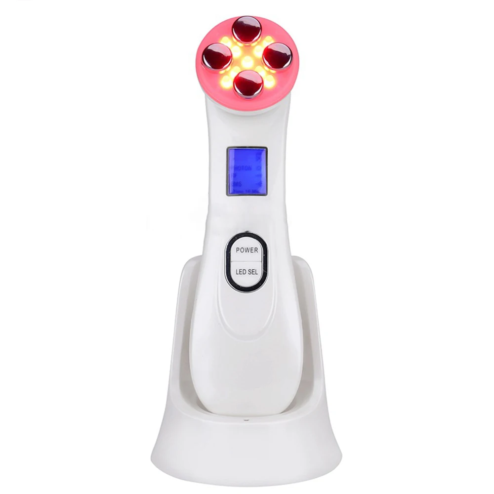 

Facial Mesotherapy Electroporation RF Radio Frequency LED Photon Face Lifting Tighten Wrinkle Removal Skin Care Face Massager