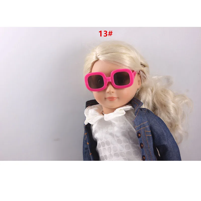 15 стилей кукла в очках интимные аксессуары Boneca нашего поколения светло голубой одежда заплыва очки подходят 1" девушка Кукла Одежда - Цвет: rose red
