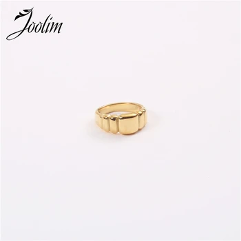 

JOOLIM High End Gold Color Stainless Steel Ring for Women Trendy 2020 Stainless Steel Jewelry