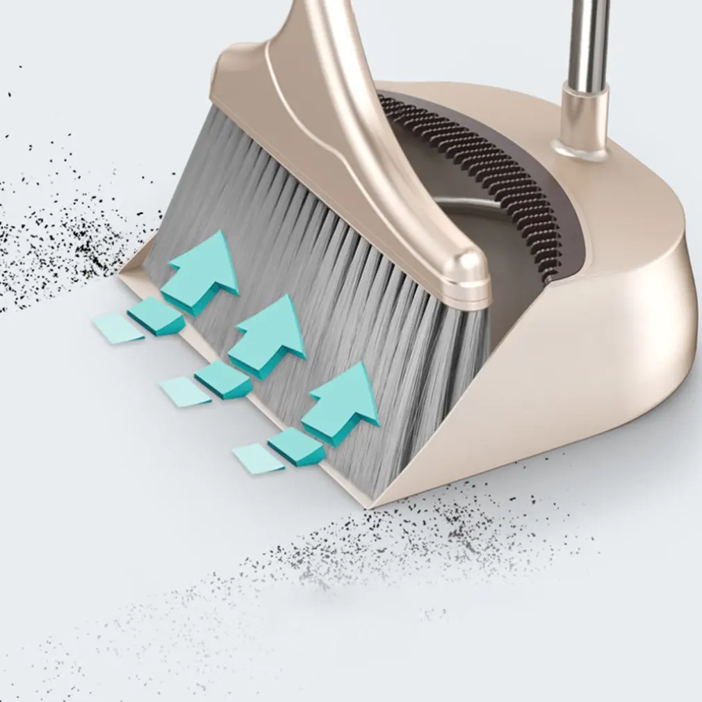 Broom Set Combination Household Soft Hair Scraping Ground Scraping Bathroom Sweeping Broom Shovel Adjustable Pole