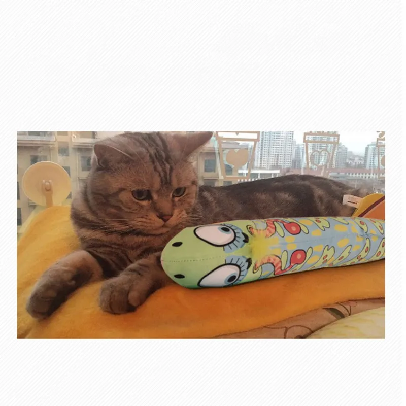 Интерактивная игрушка для кошек, мяты, длинная рыба, забавная игрушка для кошек, игрушка для чистки зубов, котенок, устойчивая к укусам, товары для кошек