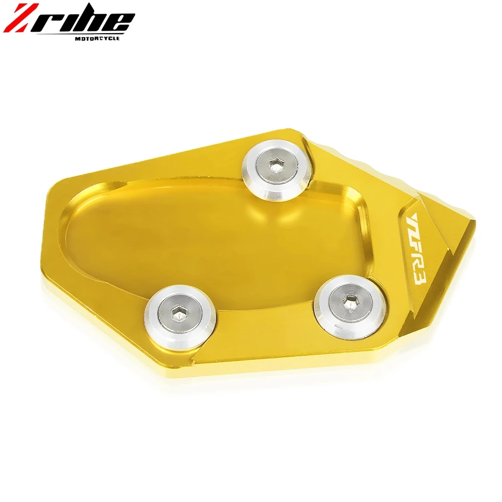 Золотой Для Yamaha YZF R3 YZF-R3 Мотоцикл CNC алюминиевый удлинитель подставки для ног накладка увеличитель боковой стойки YZF R3 логотип - Цвет: Золотой