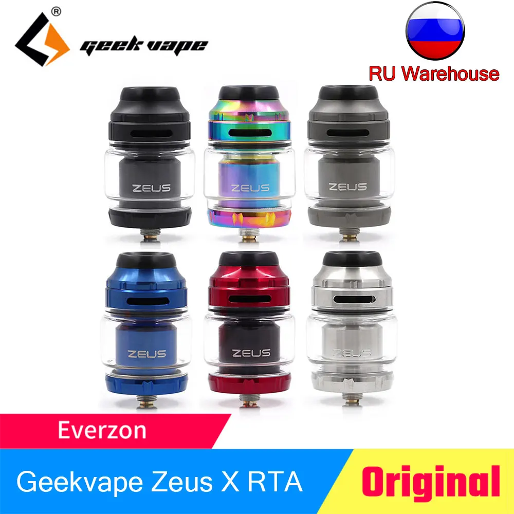 Новейшая электронная сигарета Geekvape Zeus X RTA 4 5 мл бак с дрип типом Delrin испаритель rta