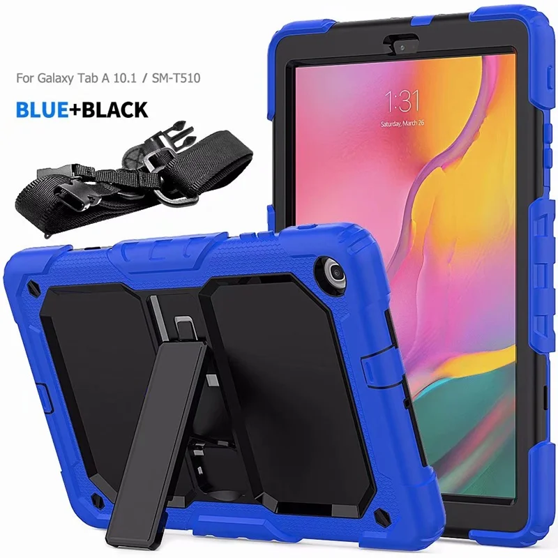 Чехол для Samsung Galaxy Tab A 10,1 SM-T510 T515 чехол на шею детский безопасный резиновый силиконовый ударопрочный стойка для брони