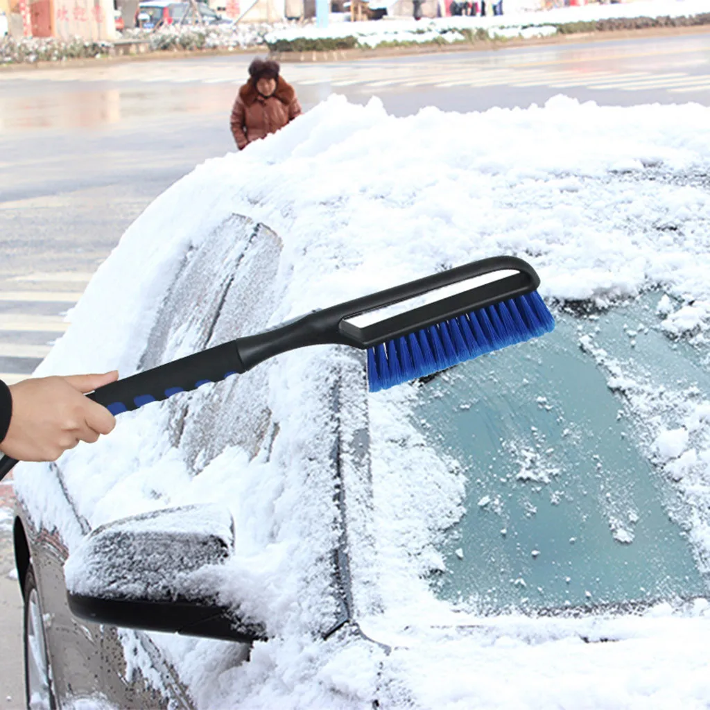Автомобильный скребок для снега, льда, щетка для уборки снега, щетка для уборки, зимний уборщик, очистка окон, авто