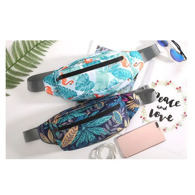 

Outdoor Fashion Sports Pack Neutral Waterproof Print Chest Bag Multi-Function Mobile Phone Bag
