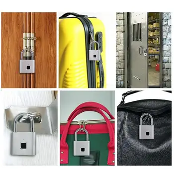 

Fingerprint Padlock digital Metal Waterproof Keyless Door Lock Fingerprint Padlock USB Charge
