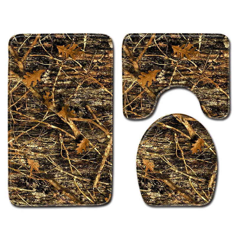 Bathroom Decorative Carpet Non-Slip Mat Set Water-Absorbing Non-Slip Mat For Bathroom Animal Tree Cartoon Various Prints
