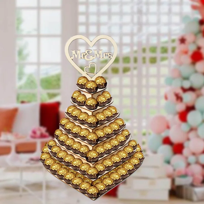 DIY Деревянный Шоколадный MR MRS стол Candy Cart дисплей настольная подставка для Свадебная церемония подарочные принадлежности