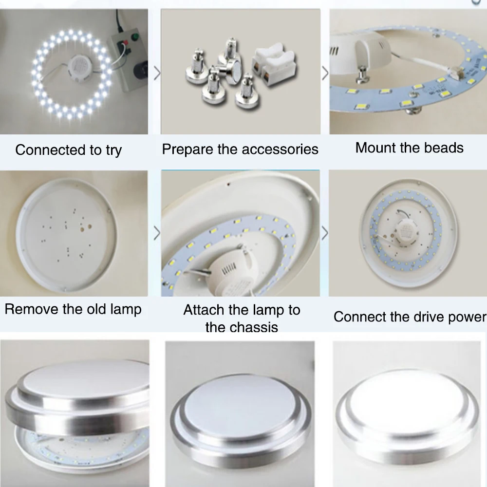 12 Вт 24 5730 SMD Светодиодная энергосберегающая панель круглая кольцевая потолочная