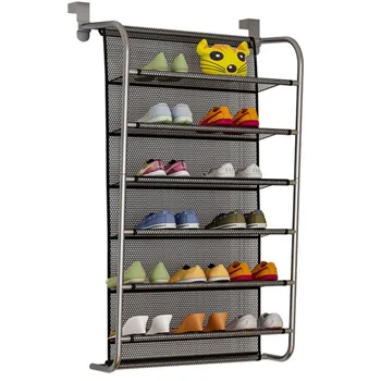 

Over Door Hanging Shoe Rack Shoes Organizer Wall Mounted Shoe Hanging Shelf Multi-layer Household BV789