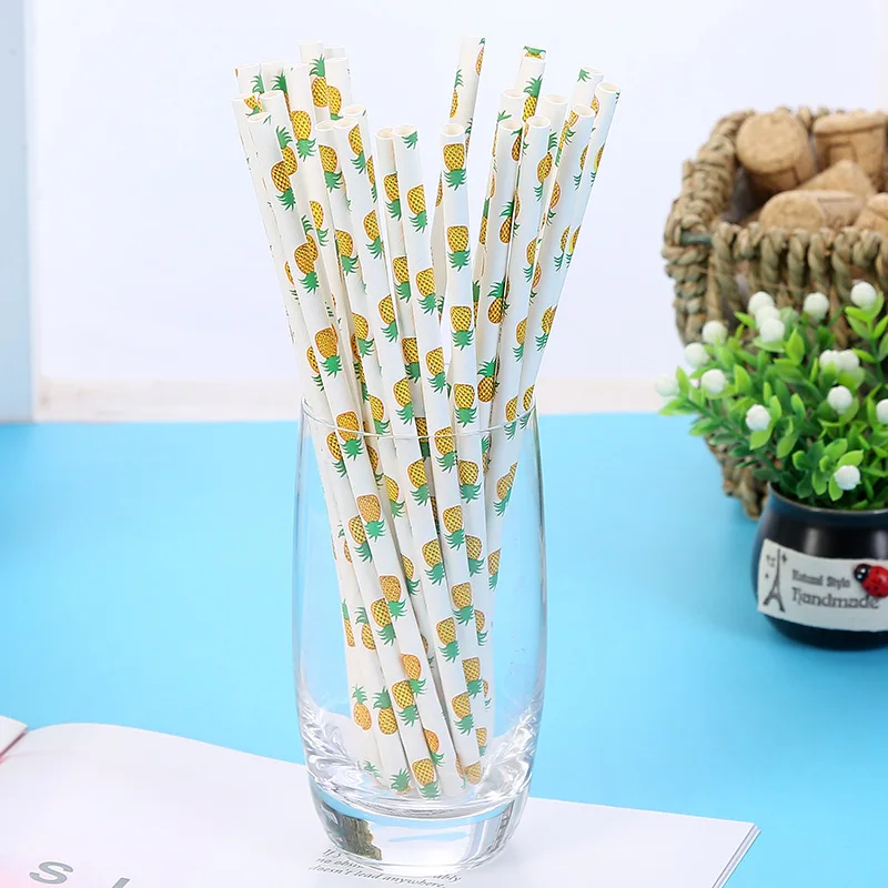 

Creative fruit environmental protection color paper straw