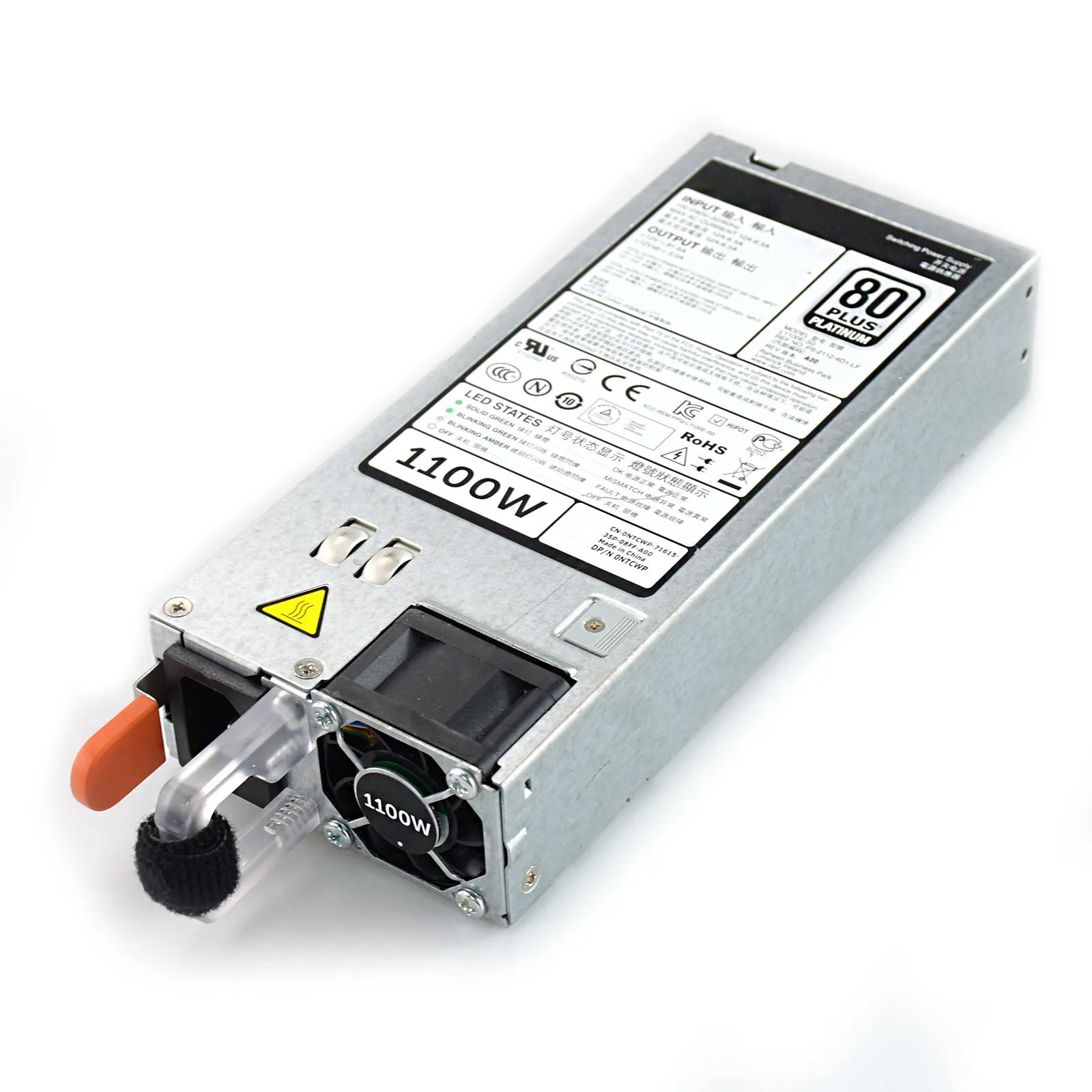 Utilizzato Per Dell R620 R720 R820 T620 Alimentatore Server 1100W Ntcwp Gyh9V Psu