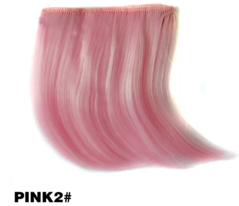 Pink Красивые девушки женщины клип на зажиме спереди волосы короткая челка наращивание волос кусок тонкие парики стенд для костюма Вечерние - Цвет: Pink