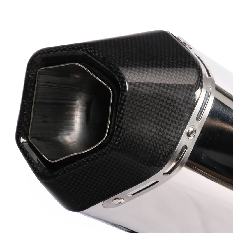 Для 2009- Honda CB1000R выхлопная труба мотоцикла Труба среднего звена слипоны 51 мм сзади побег без дБ убийца углеродного волокна