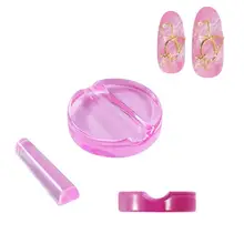 3pcs/ Set Nail Art Metal Slice Embossed Mold Metal Frame Bend Curve Making Model DIY Manicure Tool