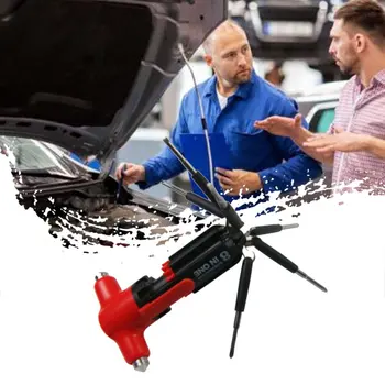 

8 In 1 Portable Multi-function Emergency Flashlight Breaker Cutter Radio Charging Handle Torch Escape Auto Safety Tool