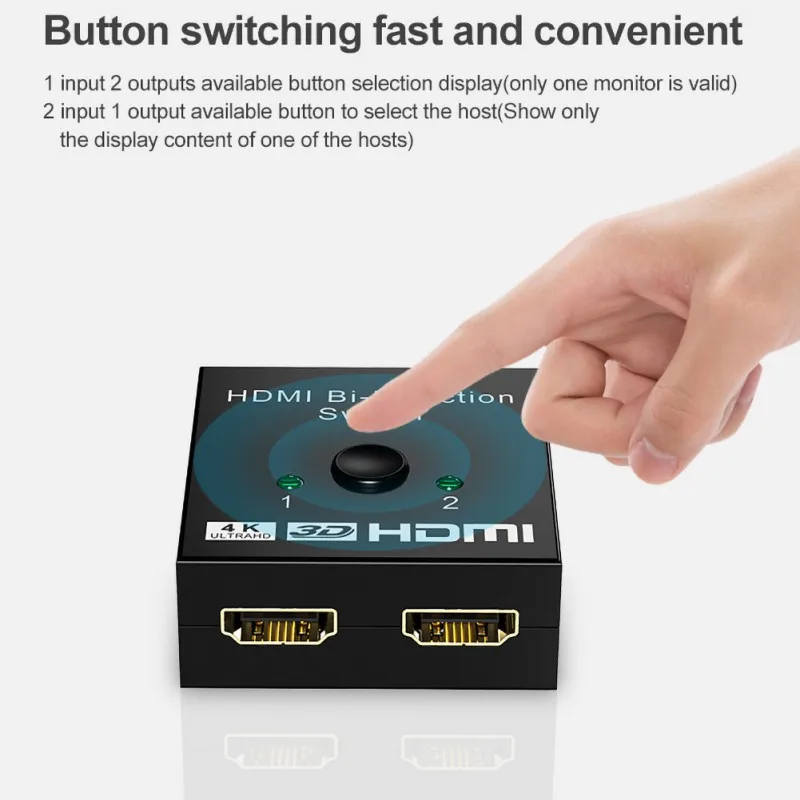 Супер Би-направление HDMI 2,0 кабель переключатель сплиттер концентратор Plug And Play
