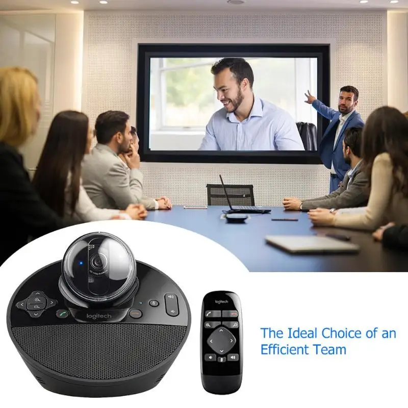 Веб-камера для видеоконференции logitech BCC950 Full HD 1080p с всенаправленным громкоговорителем 1.2x HD зум Автофокус веб-камера для работы