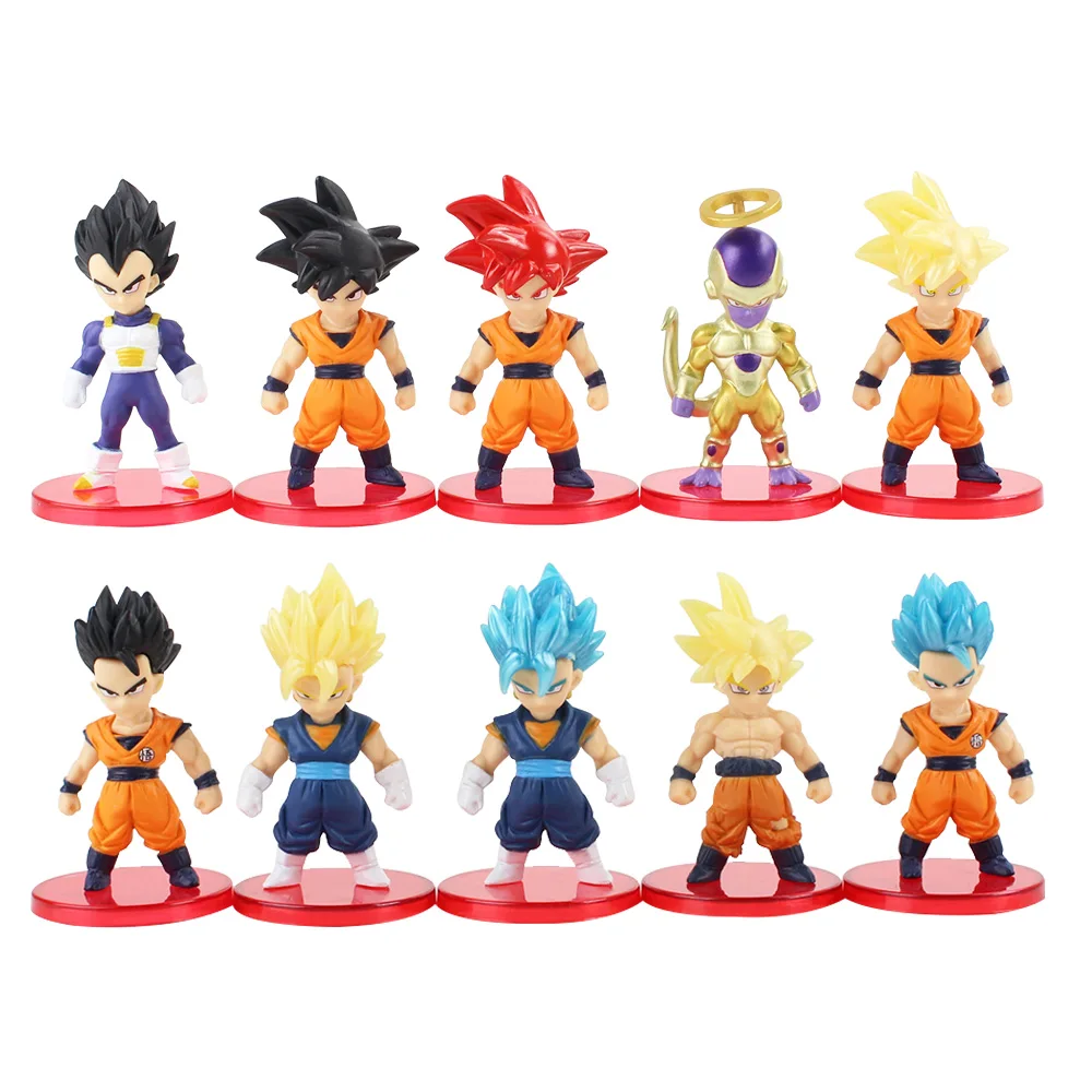 21 шт./лот Dragon Ball Супер Saiyan God фигурка сына Гоку Гохан Вегета Frieza Zamasu Ultra Instinct модель игрушки