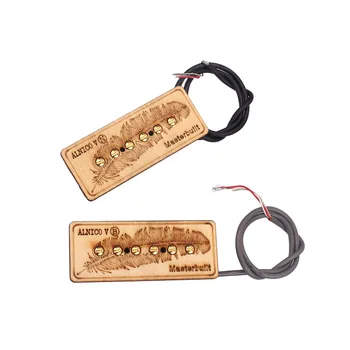 

2 Pieces Maple Single Coil Pickup with Spongs Pad and Screws for Electric Guitar Accessory Neck/Bridge