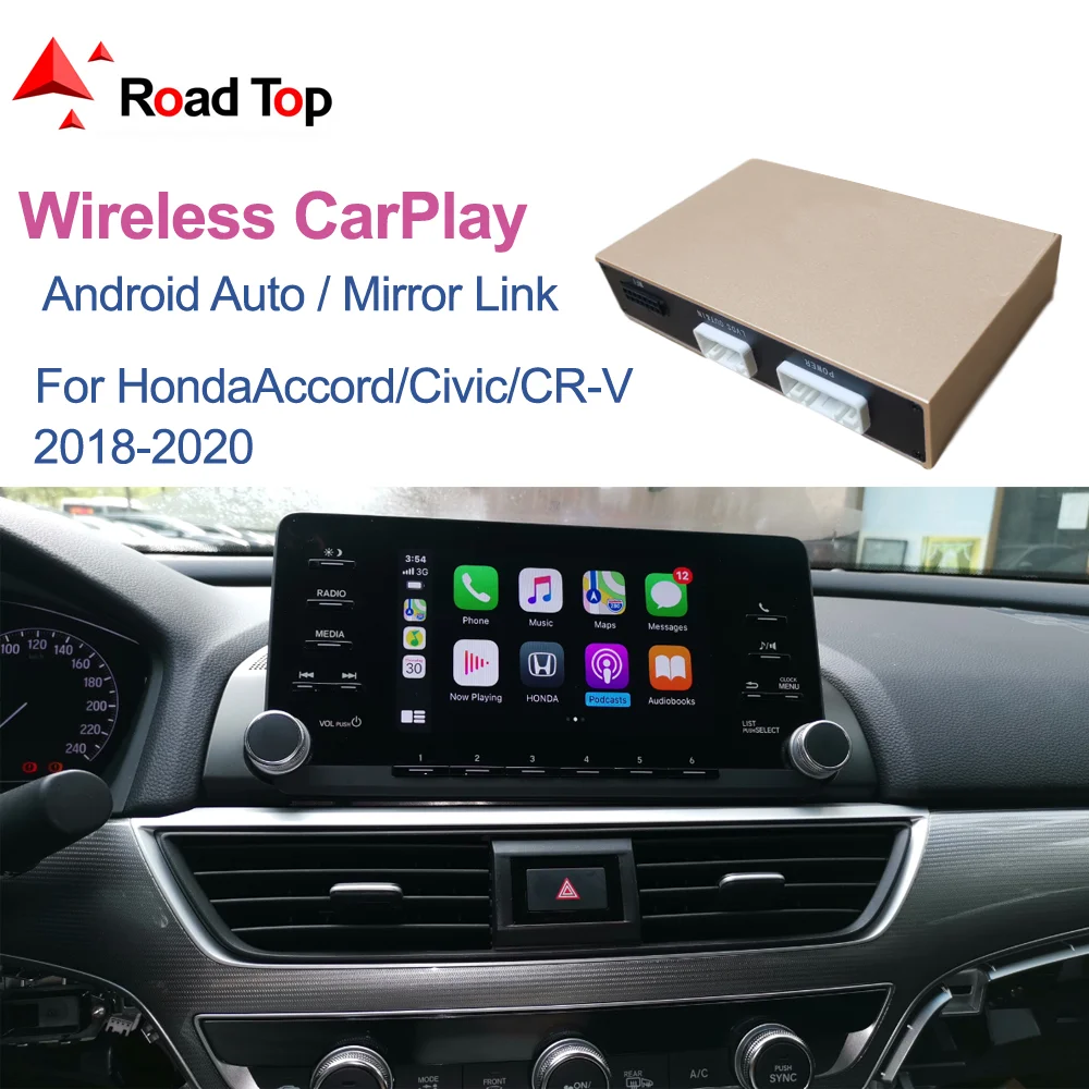 Беспроводной Apple CarPlay для Honda Civic CR-V HR-V 2016-2019 с проводным карликом Android Авто Зеркало
