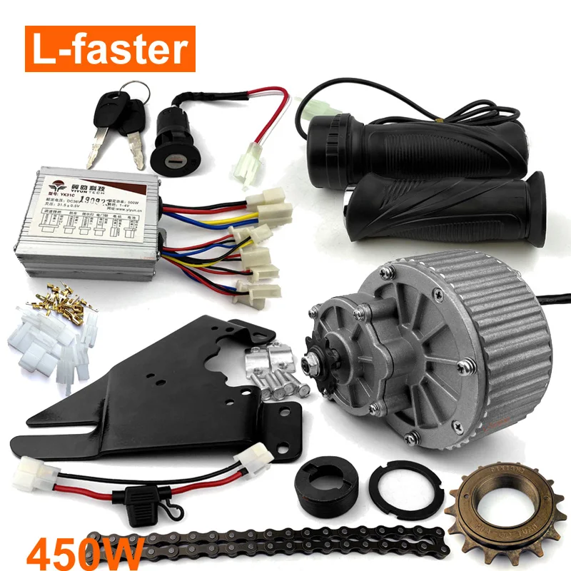 Набор для замены электровелосипеда 450 Вт 24 В 36 В|motor 24v|vehicle led warning lightsmotor vehicle |