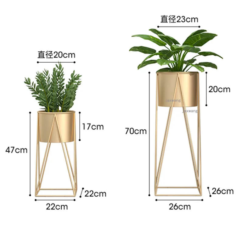 Nordic Minimalist Wrought Iron Flower Storage Rack Modern Home Indoor Living Room Balcony Floor Standing Plant Flower Pot Rack