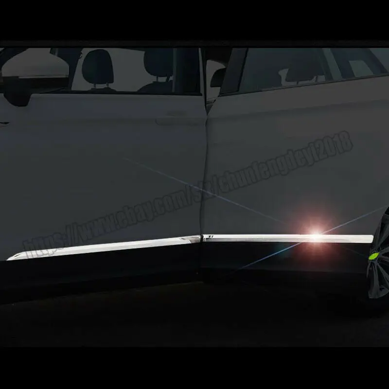 Для VW Tiguan- 4 шт нержавеющая дверь кузова боковой молдинг отделка автомобиля модификация автомобильные аксессуары