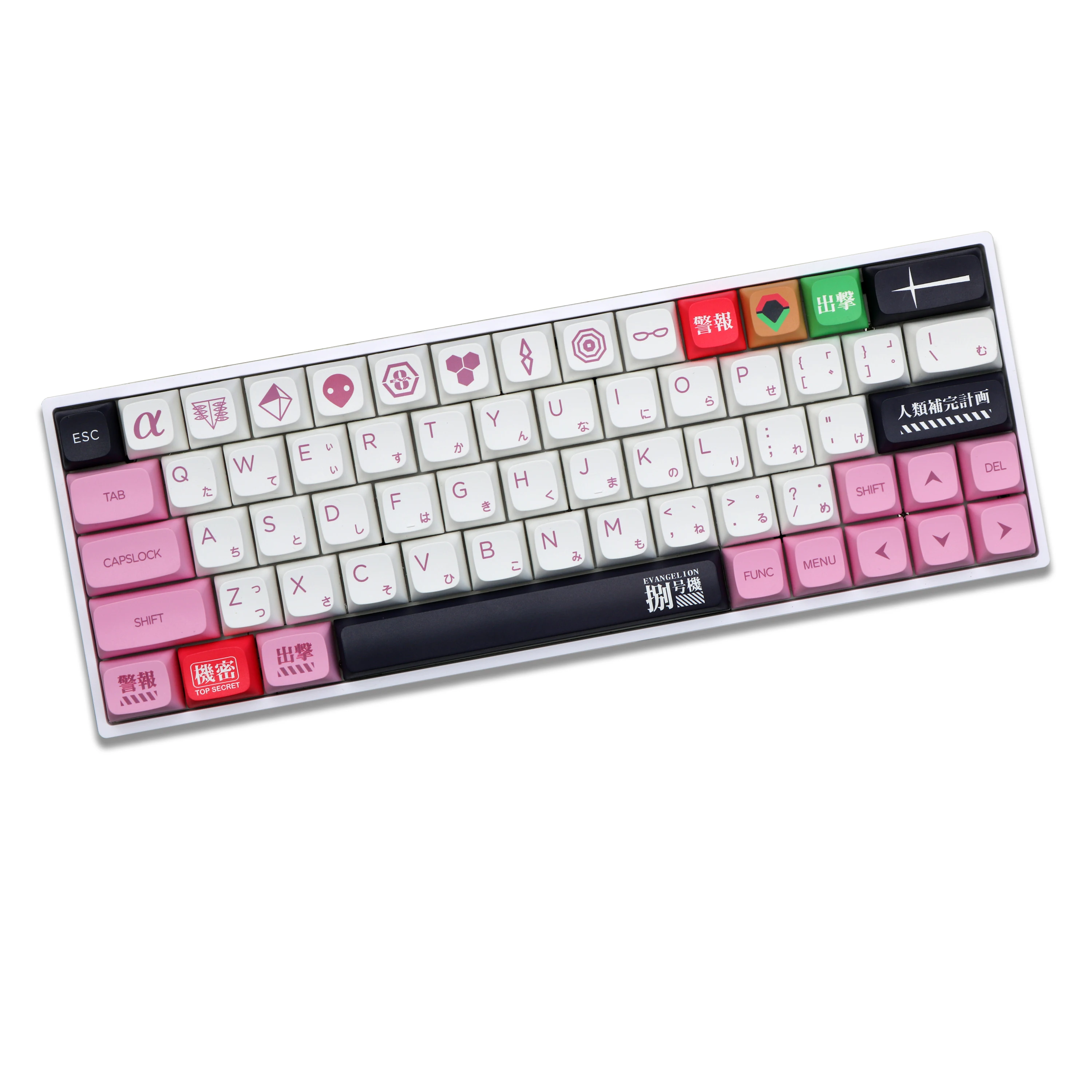 Pbt Dye Subbed Tema Key Cap Teclado Mecânico Xda Profile Keycaps Rosa Branco Vermelho Branco Set