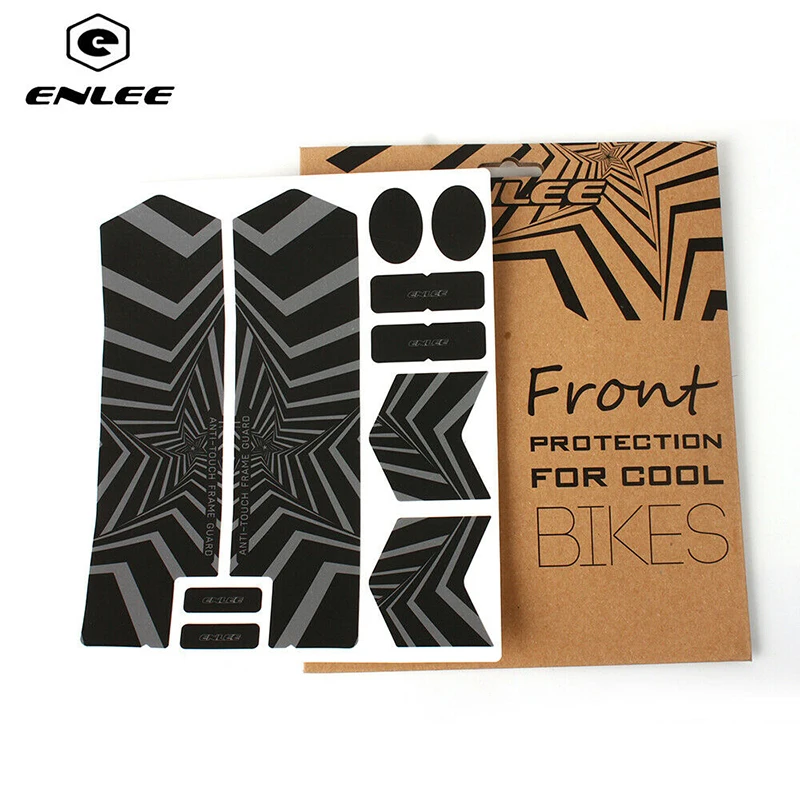 Enlee Mountain Bike Fork Stickers Mtb Down Dh Waterproof Decal Road Bicycle Reflective Protect