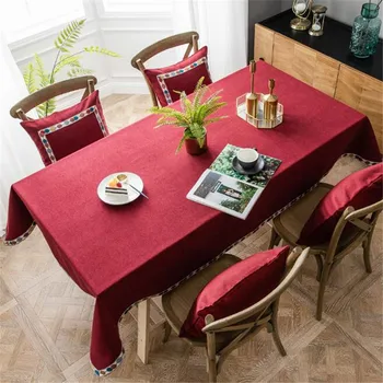 

Linen Jacquard with pillowcaseTablecloth Dining Table Cloth Clothes Cloths Desk Cover Rectangular for Table Decoration Manteles