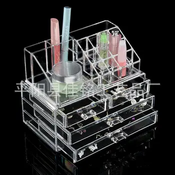 

Cosmetic Jewelry Box Holder Multiple Grid Acrylic transparent Makeup Organizer Storage Box lipstick Nail Drill polish organizer