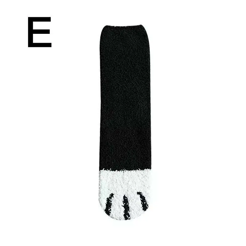 HIRIGIN/зимние милые толстые теплые носки-тапочки с когтями для сна; креативные носки из кораллового флиса с когтями - Цвет: A