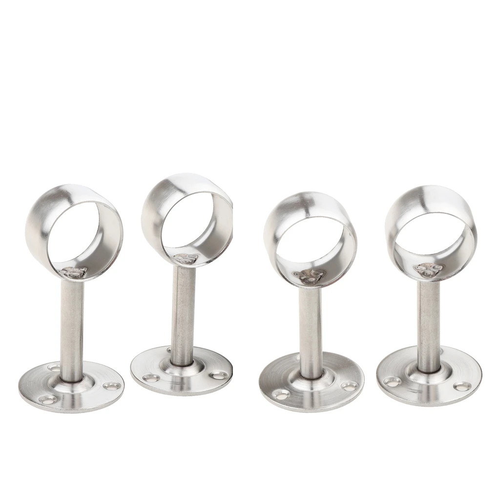 

4 Pieces Ceiling Wall Mounted Curtain Rods Brackets for Curtains Drapes Shower Curtain Wardrobe Hanging - 32mm