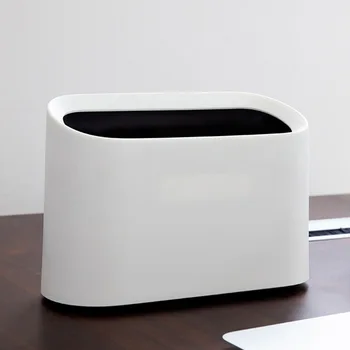 

No Lid Mini Trash Can Sundries Simple Kitchen Home Garbage Bin Keep Clean Desktop Wastebasket Bedside Office Countertop PP