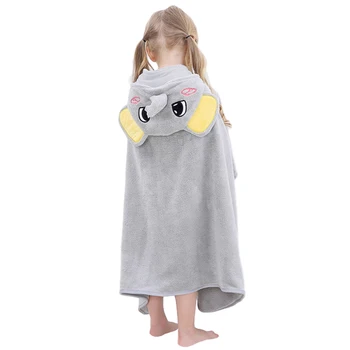 

Washcloth Bath Water Absorbing Bathrobe Animal Shape Spa Beach Shower Kids Baby Hooded Towel Ultra Soft Cute Large Blanket