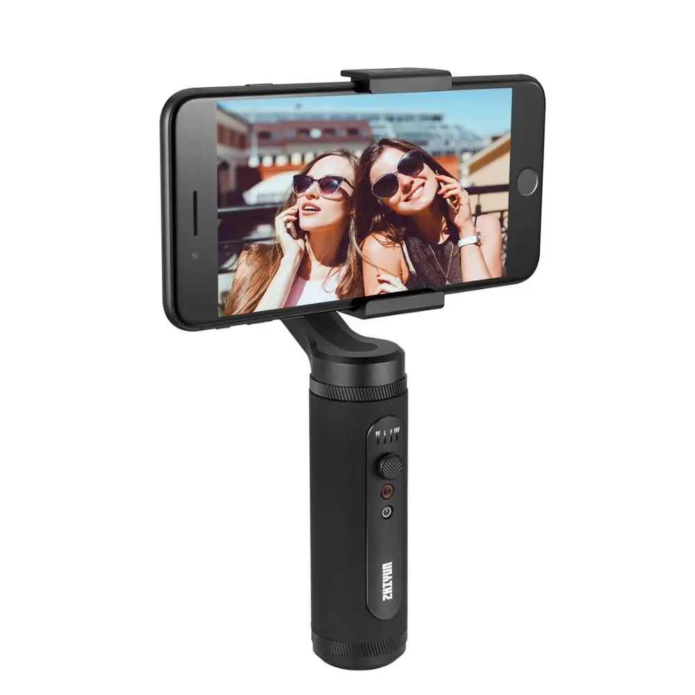 Zhiyun Smooth Q2 3-осевой ручной шарнирный стабилизатор для камеры GoPro для Vlog на YouTube видео запись, для iPhone Xs 8 плюс samsung Galaxy w штатив-Монопод