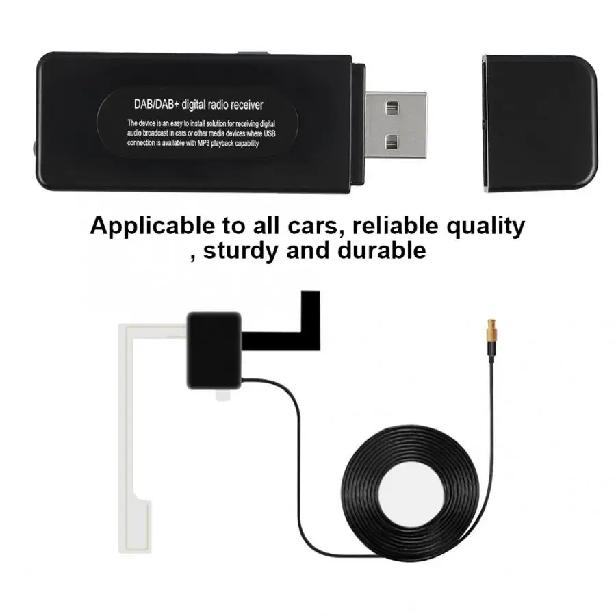 DAB/DAB+ сигналы цифровой радиоприемник USB Plug-and-Play с антенной высокой проводимости
