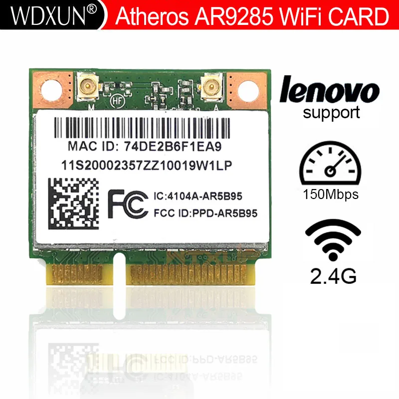 

Atheors AR9285 AR5B95 Wireless WiFi Card for E46 Y560 V360 Z470 Y460 G460 G470 WLAN 150Mbps WIFI CARD