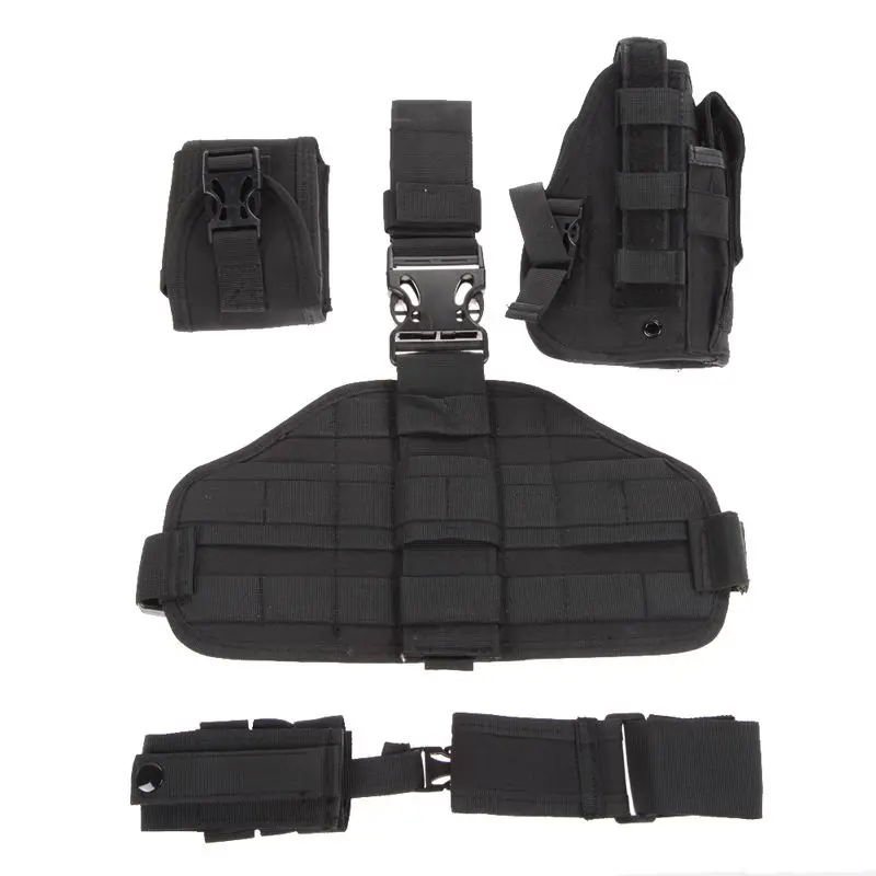 Glock 17 19 прочная тактическая ножная кобура для пистолета пистолет падение бедра кобура Открытый страйкбол Армейский Камуфляж подсумок