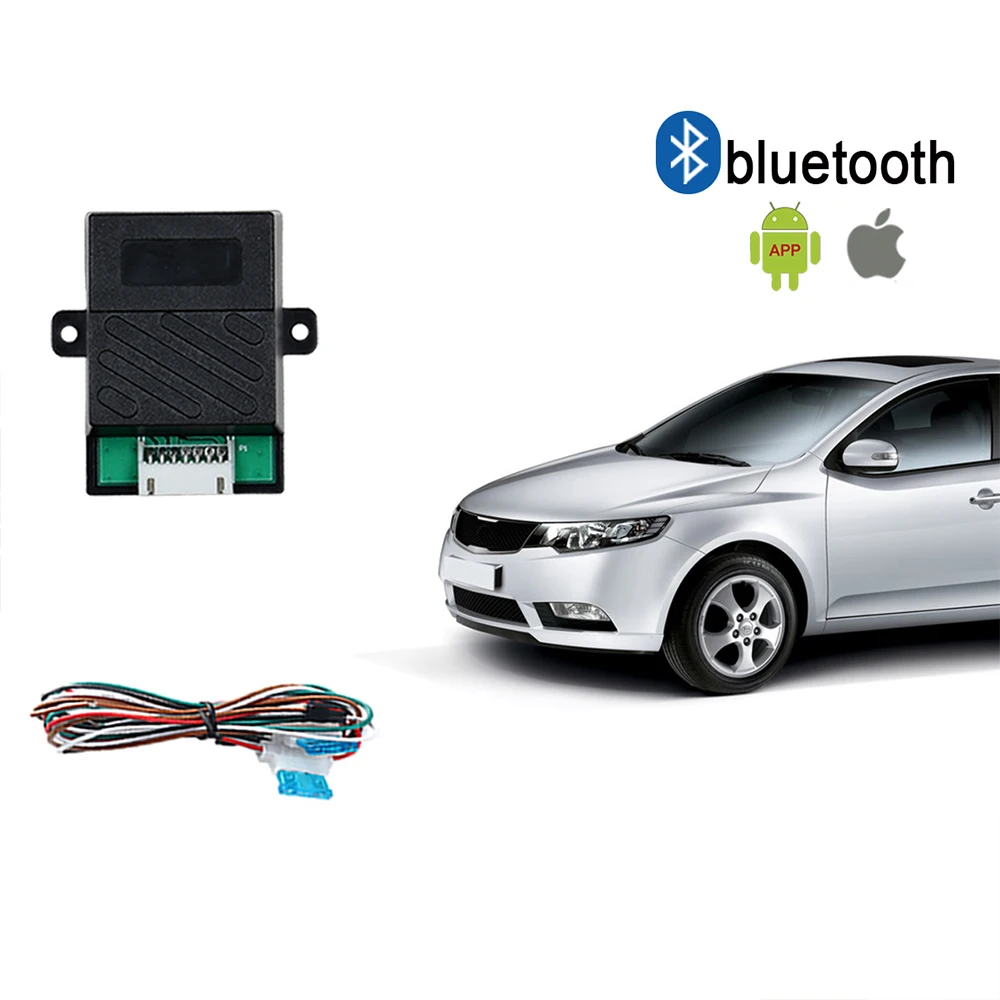 Universal Pke Smart Key Smartphone Remote Start Stop Control Pulsante Di Sicurezza Allarme Auto Con Ingresso Passivo Senza Chiave Finestra Rosa Au